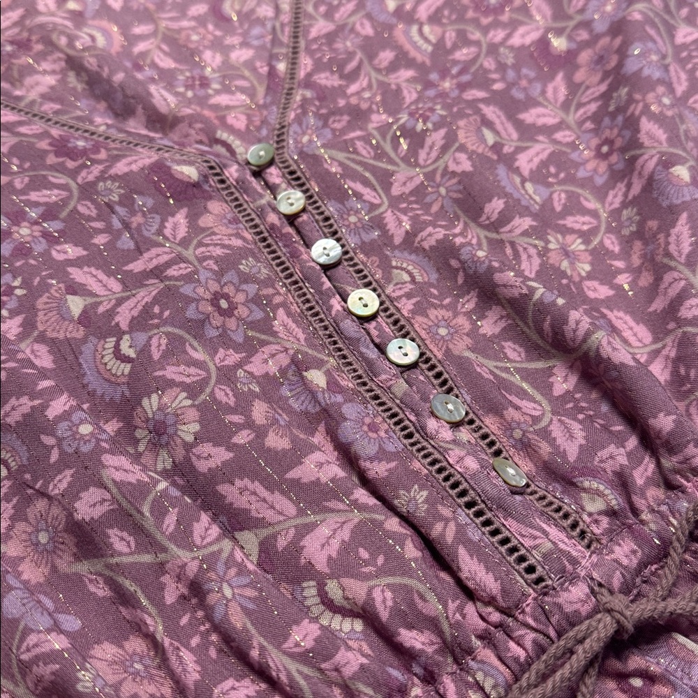 Spell Floral lavender romper- size Medium - Picture 6 of 10